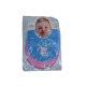 Baby Bib Velvet EMB 2pcs 9-12months