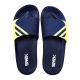 Bata Gents Rubber Slipper Dark Blue/Ye Size:10 8779347