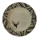 Melamine Deep Plate (Black Flower Print)