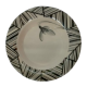 Melamine Quarter Plate (Black Flower Print)